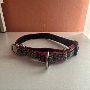 Red and Green Small Lupine Martingale Dog Collar